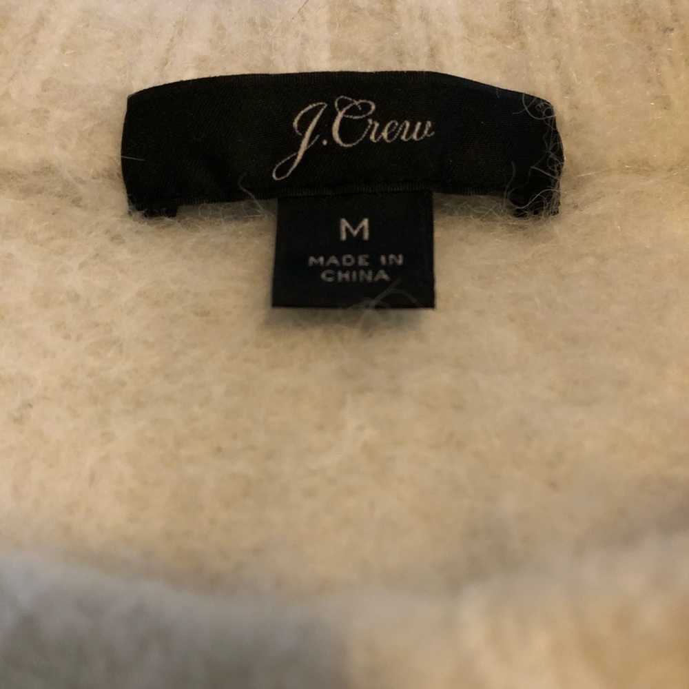 J. Crew white alpaca/wool blend white sweater size Medium - Picture 2 of 3